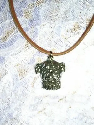 Mack Truck Bull Dog Head Face USA Cast Pewter Pendant Necklace Big Trucker • $8.99