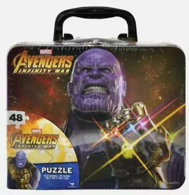 Marvel Avengers Infinity War 48-Piece Puzzle In Carry-All Tin Lunch Snack Box • $10.99