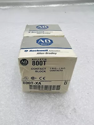 New Allen Bradley 800T-XA Contact Block Ser D - Lot Of 2 #K-896 • $36