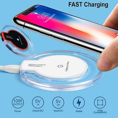 Wireless Charger FAST Charging Pad For Samsung /Android Mobile Phone AU • $26.98