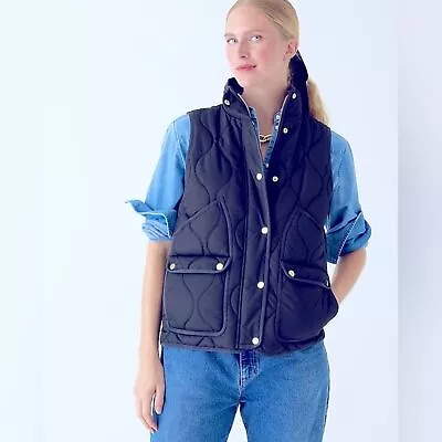 J.Crew Quilted Excursion Vest Navy Size S • $40