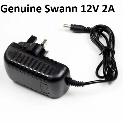 Swann 12V 2A AC/DC UK Power Supply Adapter Safety Charger LED Strip CCTV Camera • £13.99