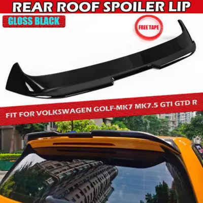 Gloss Black OS Sty Rear Roof Spoiler Wing For VW Golf7 MK7 MK7.5 GTI R 2014-20 • $64.03