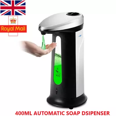 £13.99 • Buy Automatic Sensor Soap Dispenser 400ML Liquid Sanitizer IR Sensor Hands Free UK