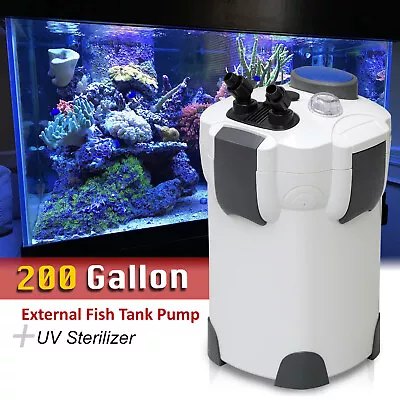 200 Gallon Aquarium Fish Tank Canister Filter HW-304B 525 GPH + 9W UV Sterilizer • $109.99