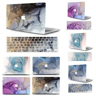 $14.99 • Buy 2in1 Marbled Hard Shell Case + Keyboard Skin For 2012-2022 MacBook Air Pro 13 M1