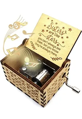 $0.99 • Buy Ukebobo Wooden Music Box You Are My Sunshine Box, Sisters Are Like Stars