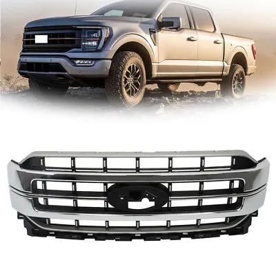 Front Bumper Grille Chrome Trim Grill For 2021 2022 2023 Ford F150 NEW • $166.50