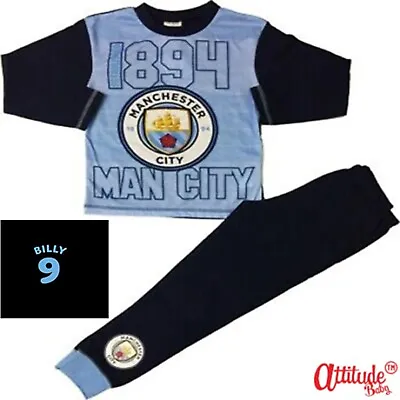 Manchester City FC-Official-Personalised Kids Pyjamas-Unisex-Man City Pyjamas • £12.99