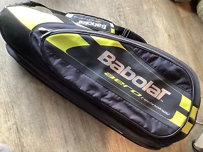 Babolat Aero Technology Tennis 6  Racquet Bag Backpack Black Yellow Isothermal • $35