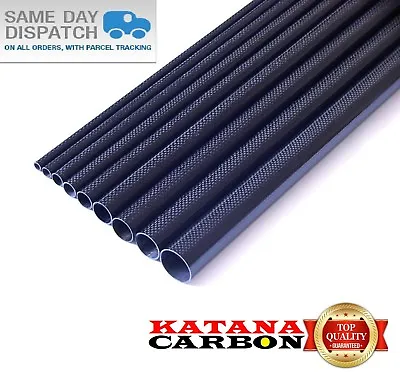 1 X OD 21mm X ID 19mm X 1000mm (1 M) 3k Carbon Fiber Tube (Roll Wrapped) Fibre • £16.69