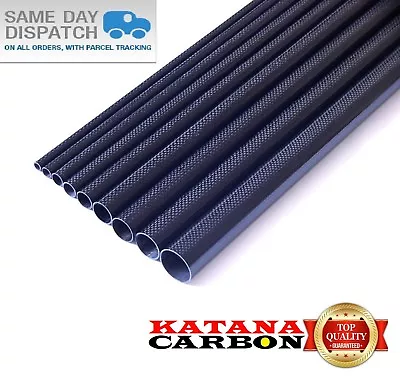 1 X OD 24mm X ID 22mm X 1000mm (1 M) 3k Carbon Fiber Tube (Roll Wrapped) Fibre • £19.10