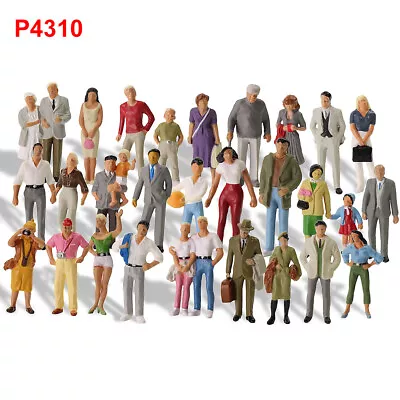 30pcs O Gauge People 1:43 Scale Painted Standing Figure Different Poses P4310 • £14.99