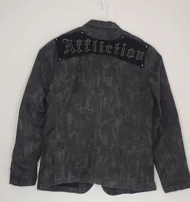 $99.99 • Buy Affliction Limited Edition Blazer Corduroy Jacket Camo Spell Out Size 2XL Mens