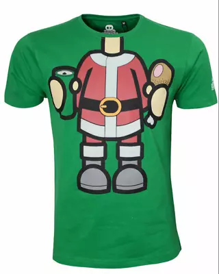 Xplicit T-shirts Mens Green Xmas Christmas Funny Santa Party Printed Size M • £9.99