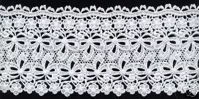 3 &1/2  White Venice/venise Lace Fabric Trim 3 Yards  • $24.99