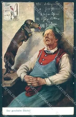 Animals Dog Dachshund Serie 4029 Cartolina Postcard TW1156 • $8.40