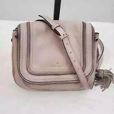 Kate Spade New York Crossbody Bag Pratt Street Rianne Leather Suede Beige Pink • £47.25