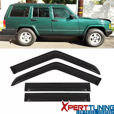 Fits 1984-2001 Jeep Cherokee XJ BJ 4PCS Window Visors Vent Rain Guard Deflector • $29.18