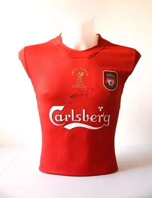 £165 • Buy SIGNED STEVEN GERRARD Champions League 2005 Winners Shirt Signed Oct 2022 £165