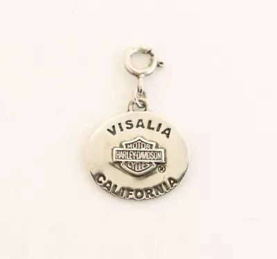 Sterling Silver HARLEY-DAVIDSON MOTORCYCLES Charm VISALIA CALIFORNIA 3.0g • $49