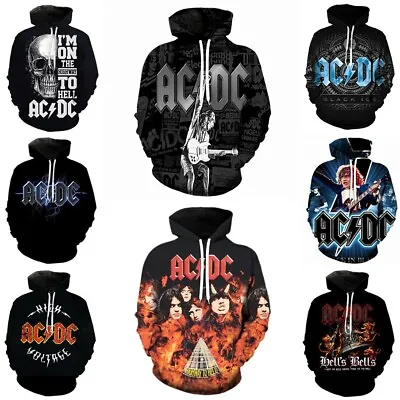 ACDC Rock Band Mens Womens Jumper Hoodie Sweatshirt Jacket Pullover Tops Coat • £19.19