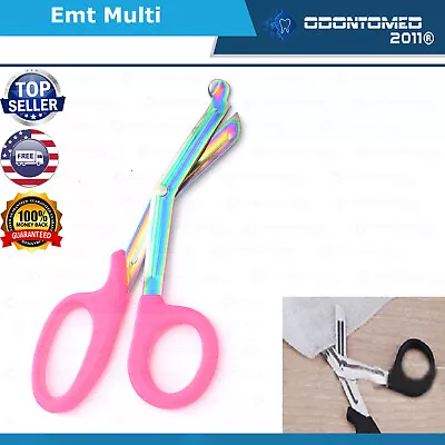 Fluoride Coated Medical Scissors EMT And Trauma Shears Paramedic Pink Multi • $7.55