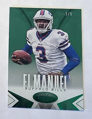 2014 Panini Certified #11 Mirror Green EJ Manuel Serial Numbered 2 Of 5 • $6.39