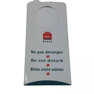 Vintage Ibis Hotel Do Not Disturb Door Knob Sign Hanger 24641 Germany • $7