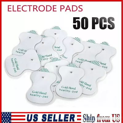 50PCS Massager & Electrode Snap On Replacement Pads For Pulse Tens Unit USA • $9.59