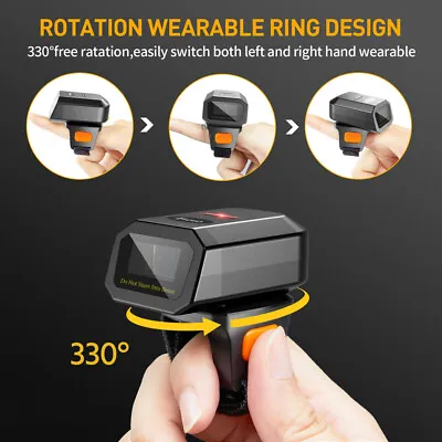 Eyoyo 3-in-1 Wireless/Wired/Bluetooth Ring Barcode Scanner Mini Barcode Reader • $64.25