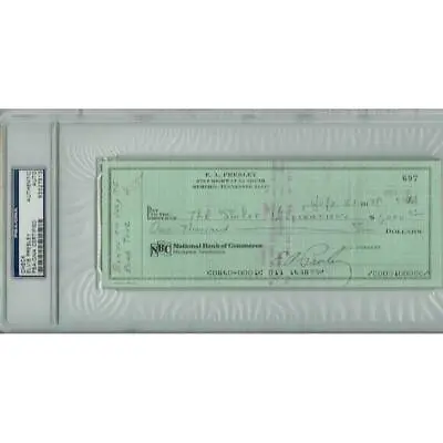Elvis Presley - Signed 1975 Check - PSA/DNA Encapsulated • $18900