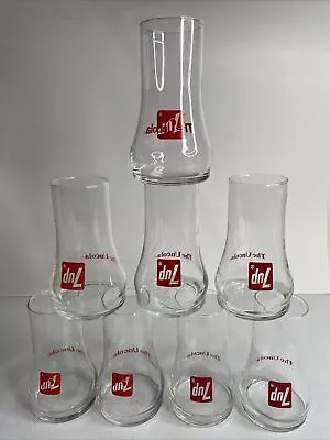 8 Vintage 7UP Glass Tumbler The Uncola Upside Down 5.75  Drinking Glasses • $24.99