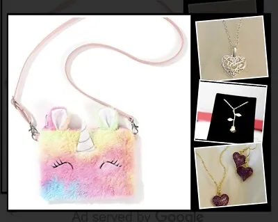 Unicorn Handbag Necklace Earrings Jewelry For Girls Kids Toddler • $19.99