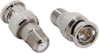 100 10 5 Bnc To F-connector Adapter Male Rg6 Coax Twist-on - Cable Rg6 Rg59 • $12.99