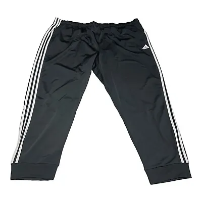 NWT Men's Adidas Essentials Warm-Up Tapered 3-Stripes Pants H46105 Black Sz 4XL • $31.99