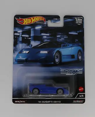 2022 Hot Wheels Car Culture Exotic Envy - #4 94 Bugatti EB110 Supercar [Blue] • $10