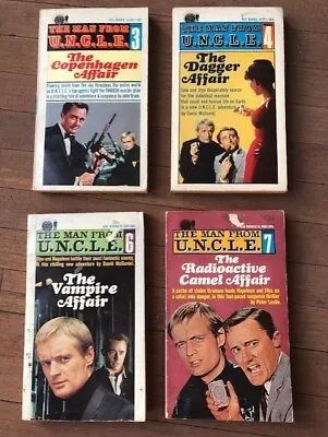 4 Four Man From Uncle Paperback Books - #3 4 6 & 7 Napoleon Solo Ilya Kuriaken • $9.75