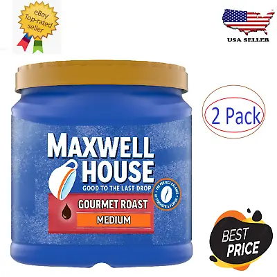 New Maxwell House Gourmet Roast Medium Roast Ground Coffee 25.6 Oz  Pack Of 2 • $17.99