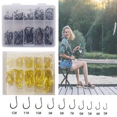 100x Chemically Sharpened Octopus Fishing Hook Fishing Tackle 3- 12# Small Size • $6.64