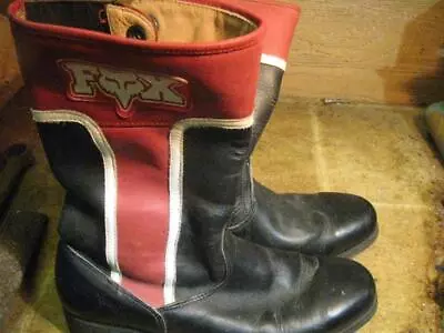 Vintage Fox Alpinestars Leather Motorcycle Boots Italy Side Zipper • $50