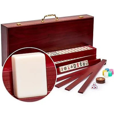 American Mahjong Mah-Jong  Classic Royale  166-Tile Pusher Wood Case US-AM008-A • $69.99