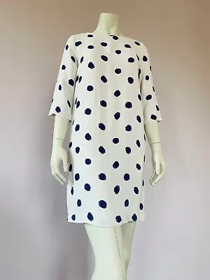 Selected Femme Sffria Dress RRP £90 Sz 38 U.K. 10 Spotty Polka Dot Pockets • £15
