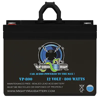 $89.99 • Buy Mighty Max Viper VP-800 800 Watt 12V High Current AGM Car Audio Power Battery