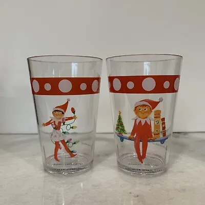$30 • Buy NEW Elf On The Shelf / Girl / Boy / Pottery Barn Kids Cups Glasses
