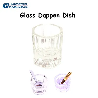 Clear Glass Dappen Dish Cup Nail Art Acrylic Liquid Powder  US Seller  • $3.45