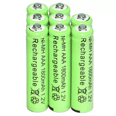 8 AAA 1800mAh 1.2V Ni-MH Rechargeable Battery Green RC • $13.27