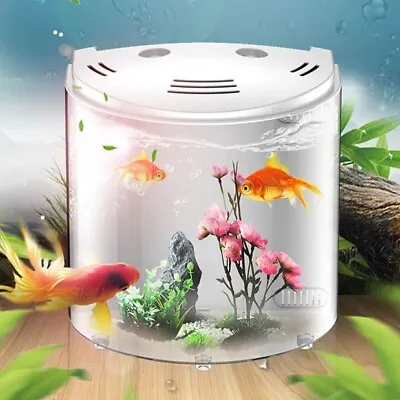Betta Siamese Fighting Fish Tank Aquarium Curved Small Nano Starter LED Light • £33.99