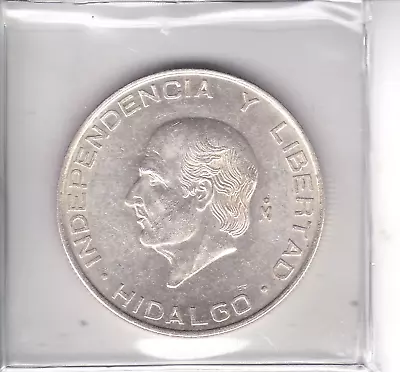 1956  Mexico $5 Pesos Hidalgo  .720 Silver Coin   Km 469 • $0.99