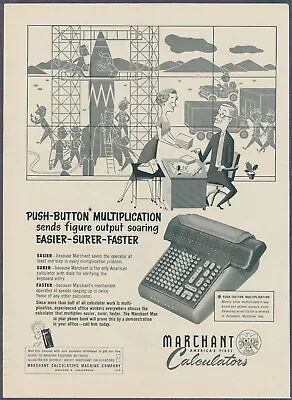 Marchant Calculator Vintage Magazine Print Ad 1952 • $9.95